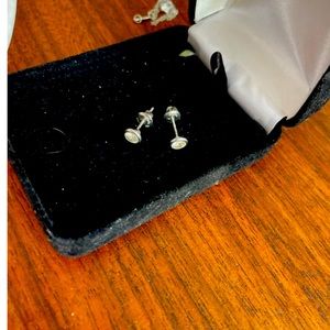 Tiffany Co. Diamond earrings in bezel setting tcw0.8